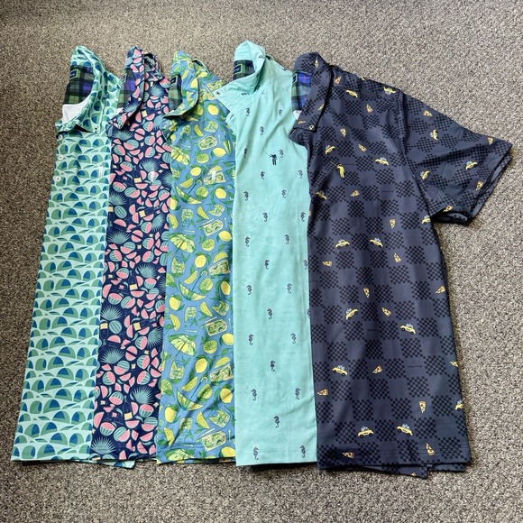 William Murray Golf Other - Lot Of 5 William Bill Murray Golf Polo Shirts XL Colorful Cocktail Pizza Beach